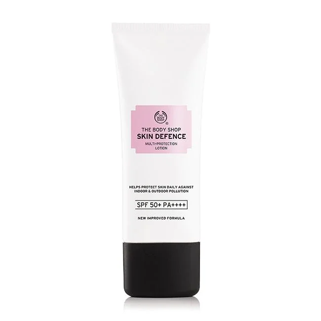 The Body Shop Skin Defence Multi-Protection Lotion SPF50+ sunblock yang bagus