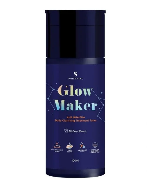 toner untuk kulit berjerawat Somethinc Glow Maker AHA BHA PHA Clarifying Treatment Toner