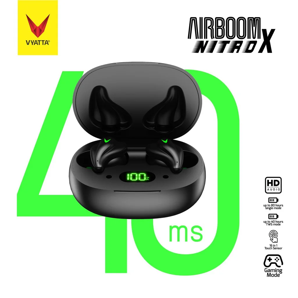merk earphone terbaik Vyatta Airboom Nitro X TWS Bluetooth Earphone