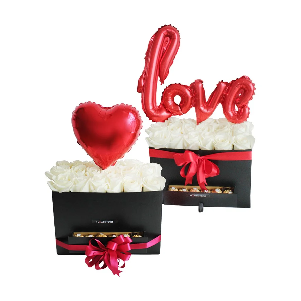 Flowerhouse - Love Story Chocolate Box hampers valentine