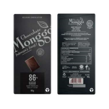 Monggo Super Healthy Dark Chocolate 100% merk coklat paling enak