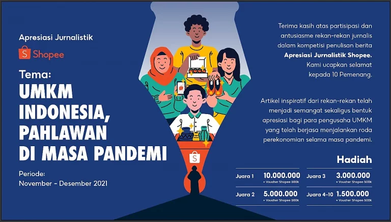 Pengumuman 10 Besar Pemenang Apresiasi Jurnalistik Shopee “UMKM Indonesia, Pahlawan di Masa Pandemi”