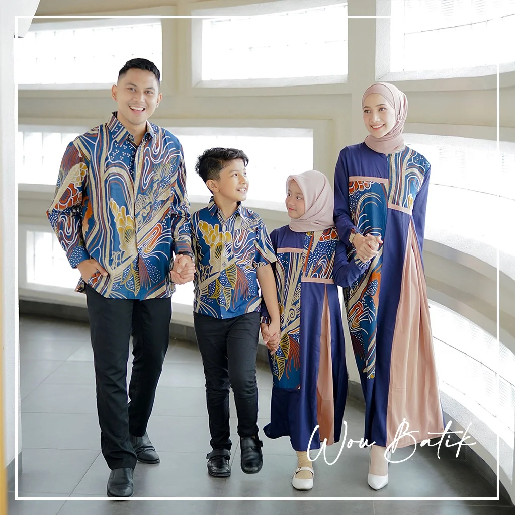 Family Set Gamis Kemeja Batik