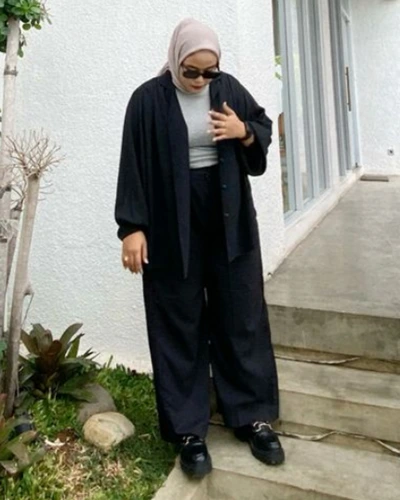 fashion muslim wanita gemuk 