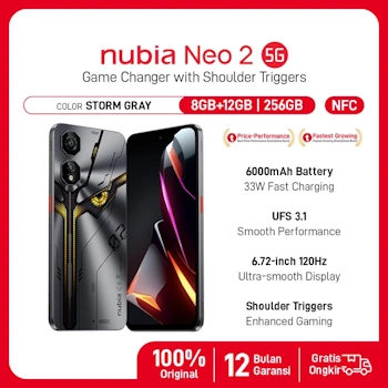 8. hp gaming murah nubia NEO 2 5G